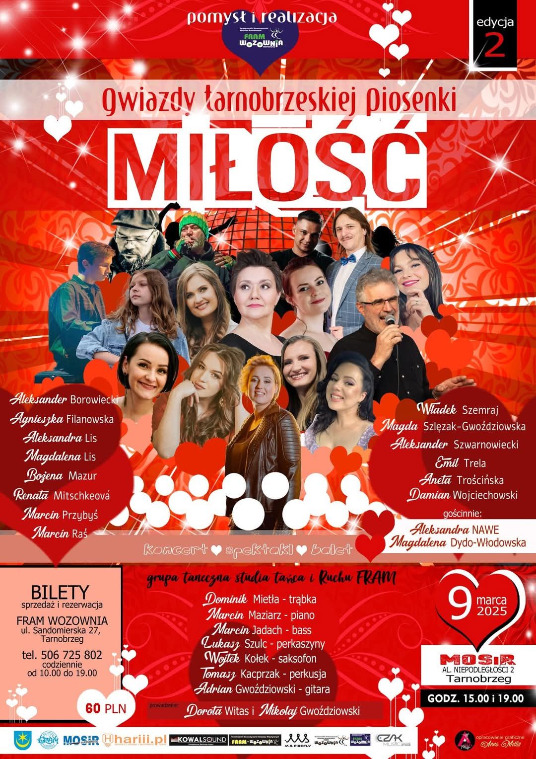 „Miłość” – koncert gwiazd tarnobrzeskiej piosenki 9. marca