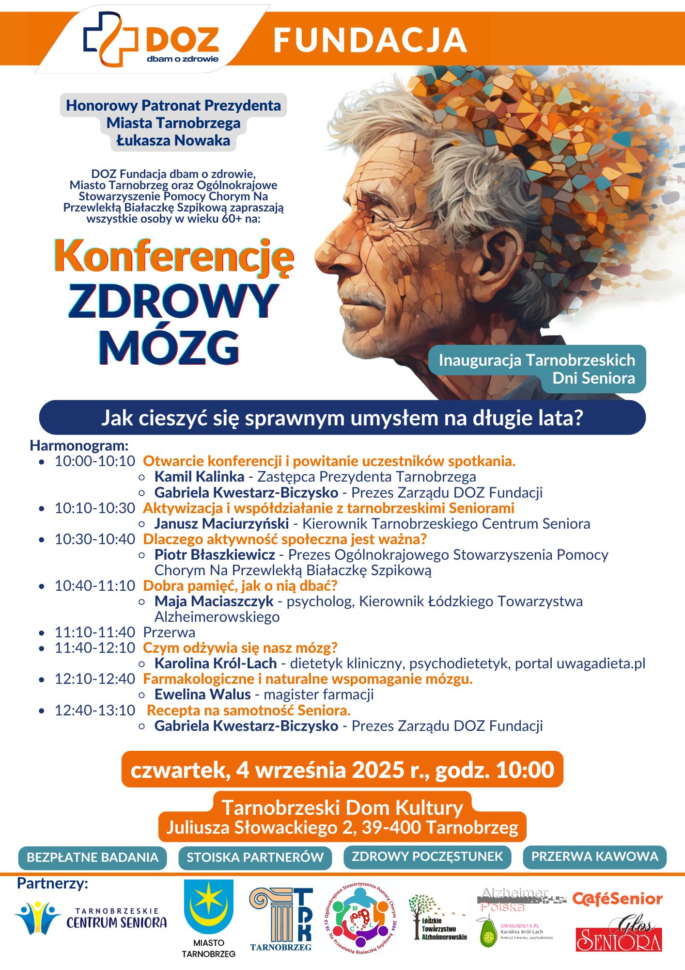 04.09 (czwartek) Konferencja „Zdrowy Mózg” w Tarnobrzegu