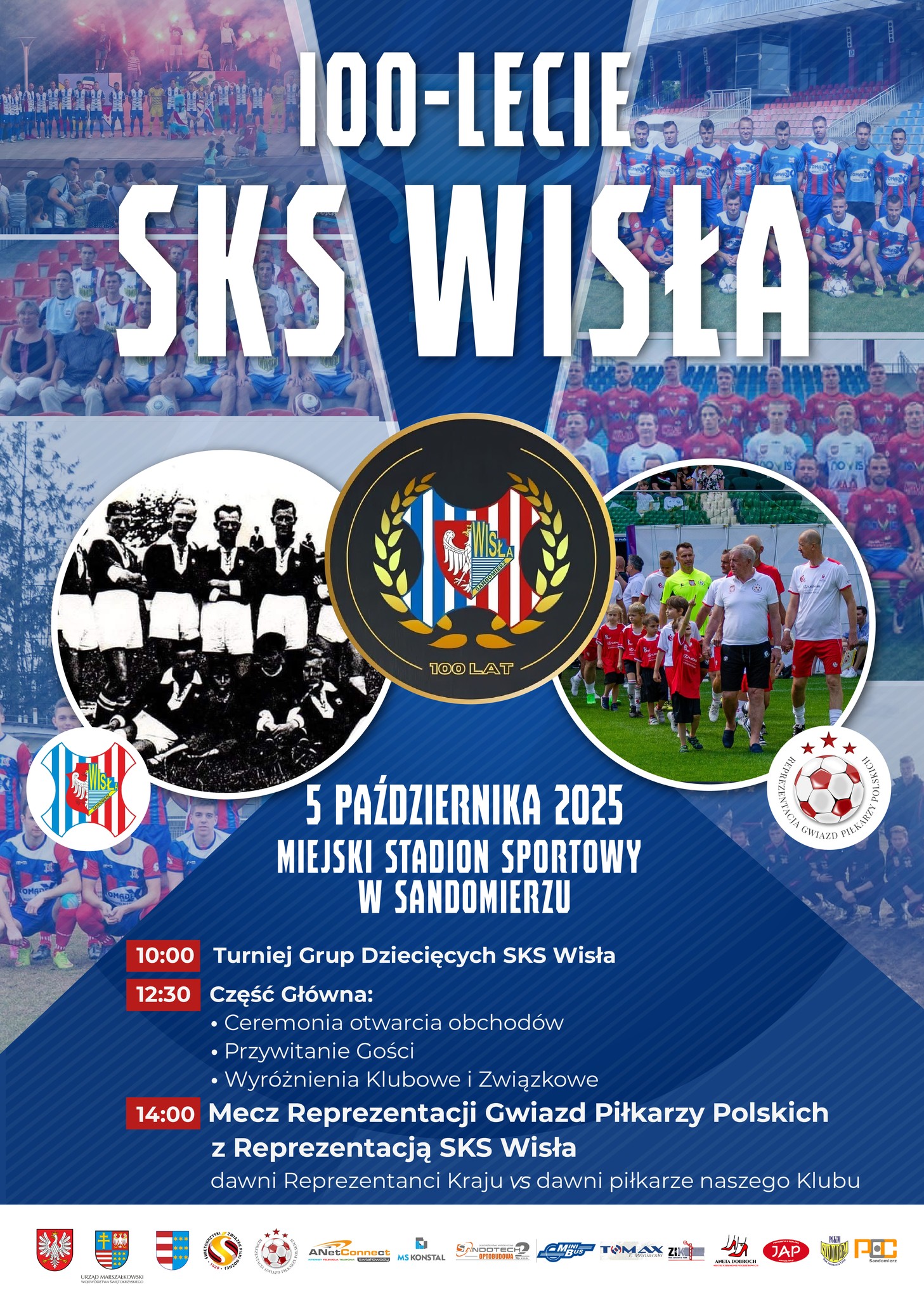 100 lat Wisły Sandomierz. W niedzielę 5 października jubileusz i mecz z Reprezentacją Gwiazd Polski
