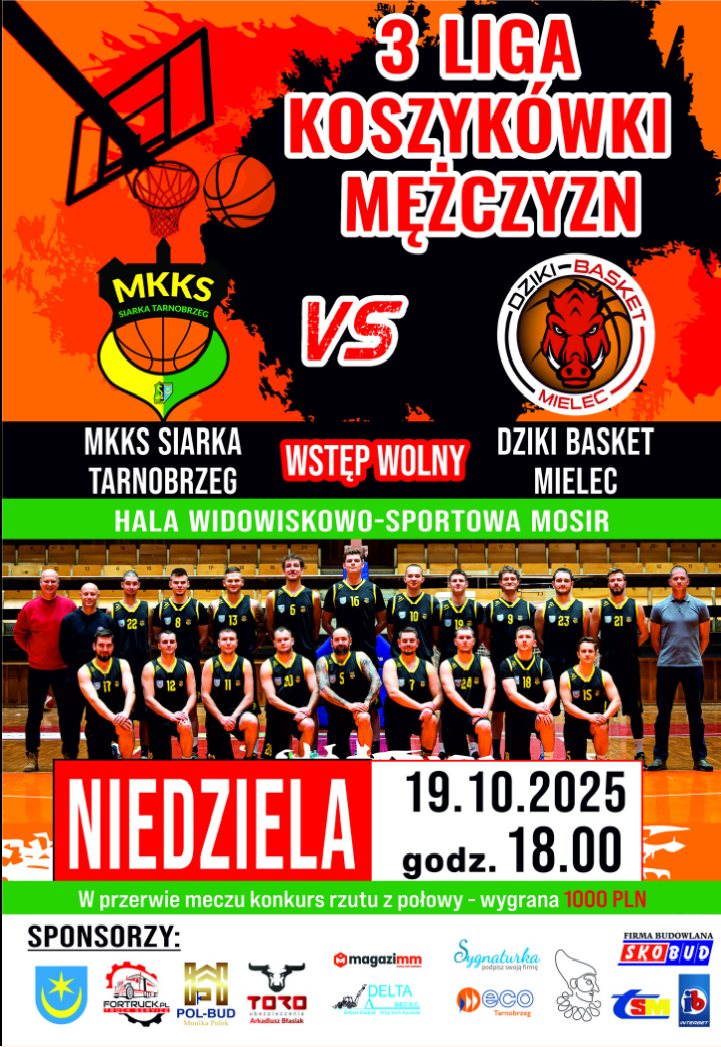 Koszykarska Siarka startuje w 3 lidze – pierwszy mecz z Dzikami Mielec już w najbliższą niedziele