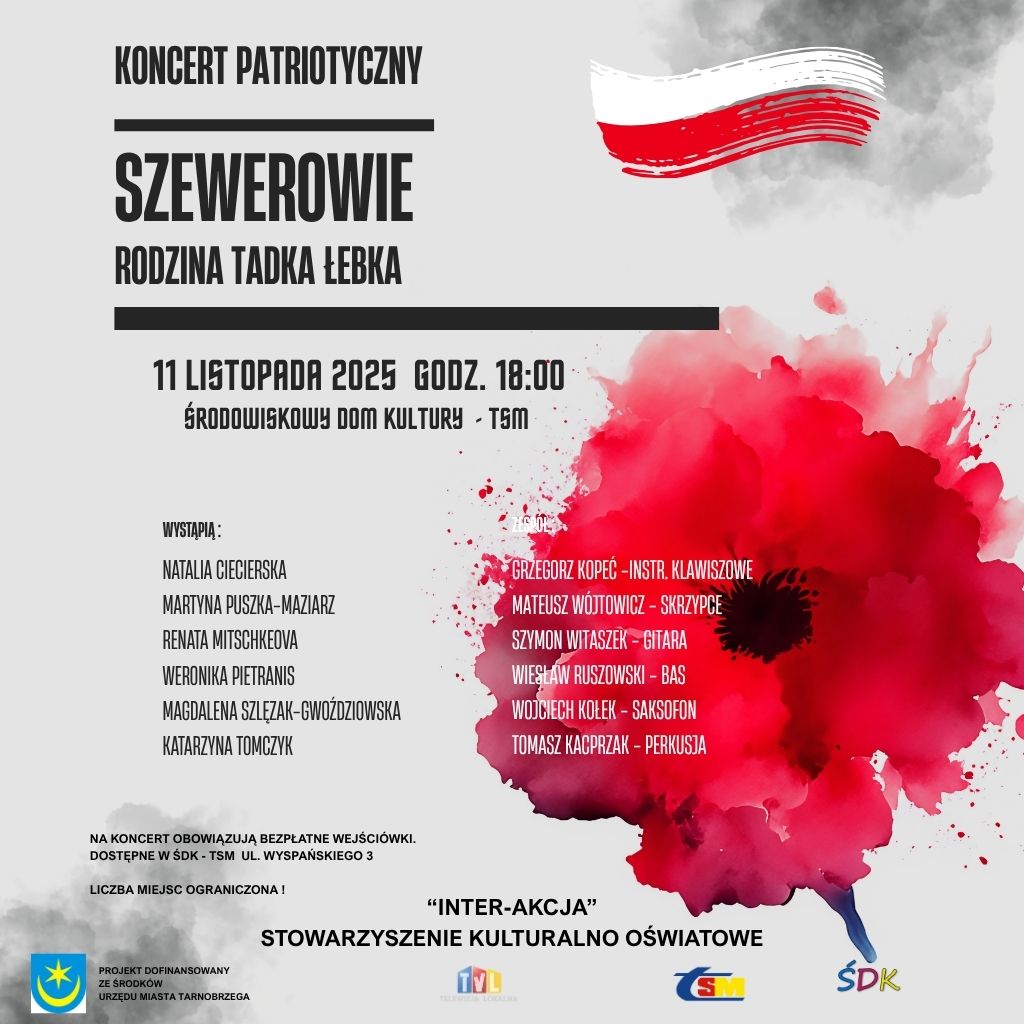 11.11 (wtorek) Koncert patriotyczny „Szewerowie. Rodzina Tadka Łebka”