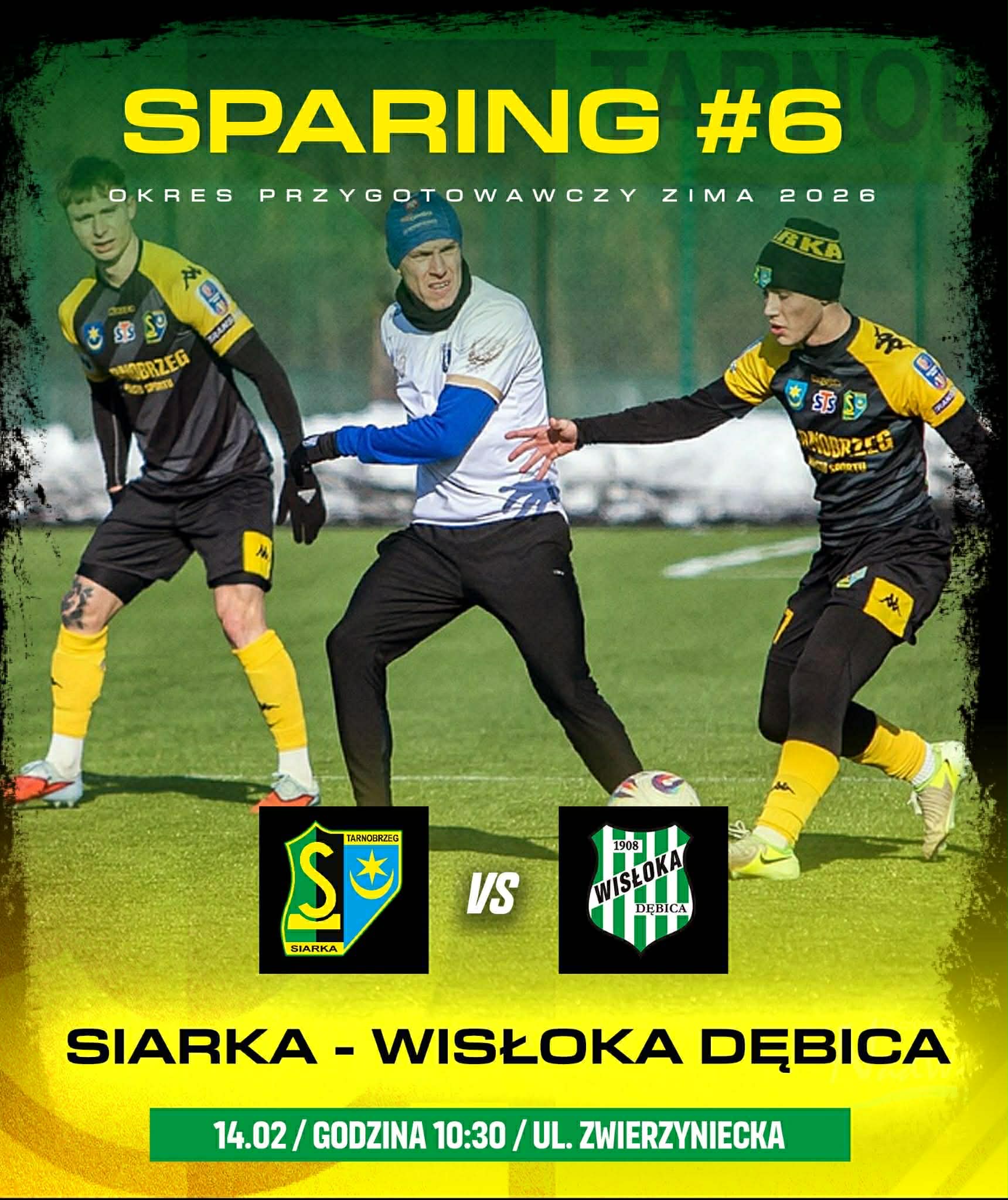 LIVE: Siarka Tarnobrzeg – Wisłoka Dębica (sparing). Zapraszamy na transmisję wideo – początek godz.10.30
