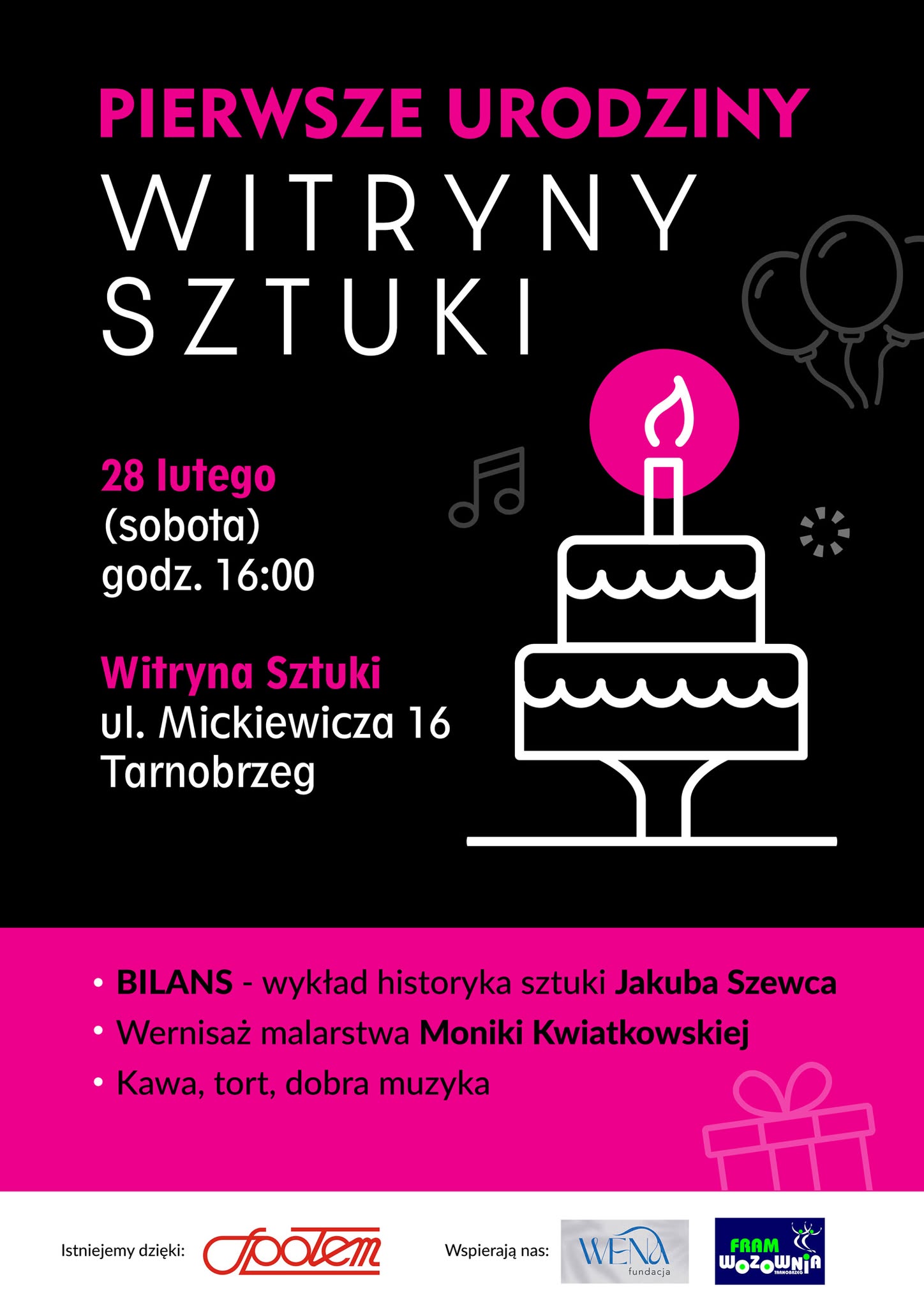 Pierwsze urodziny Witryny Sztuki w sobotę 28. lutego