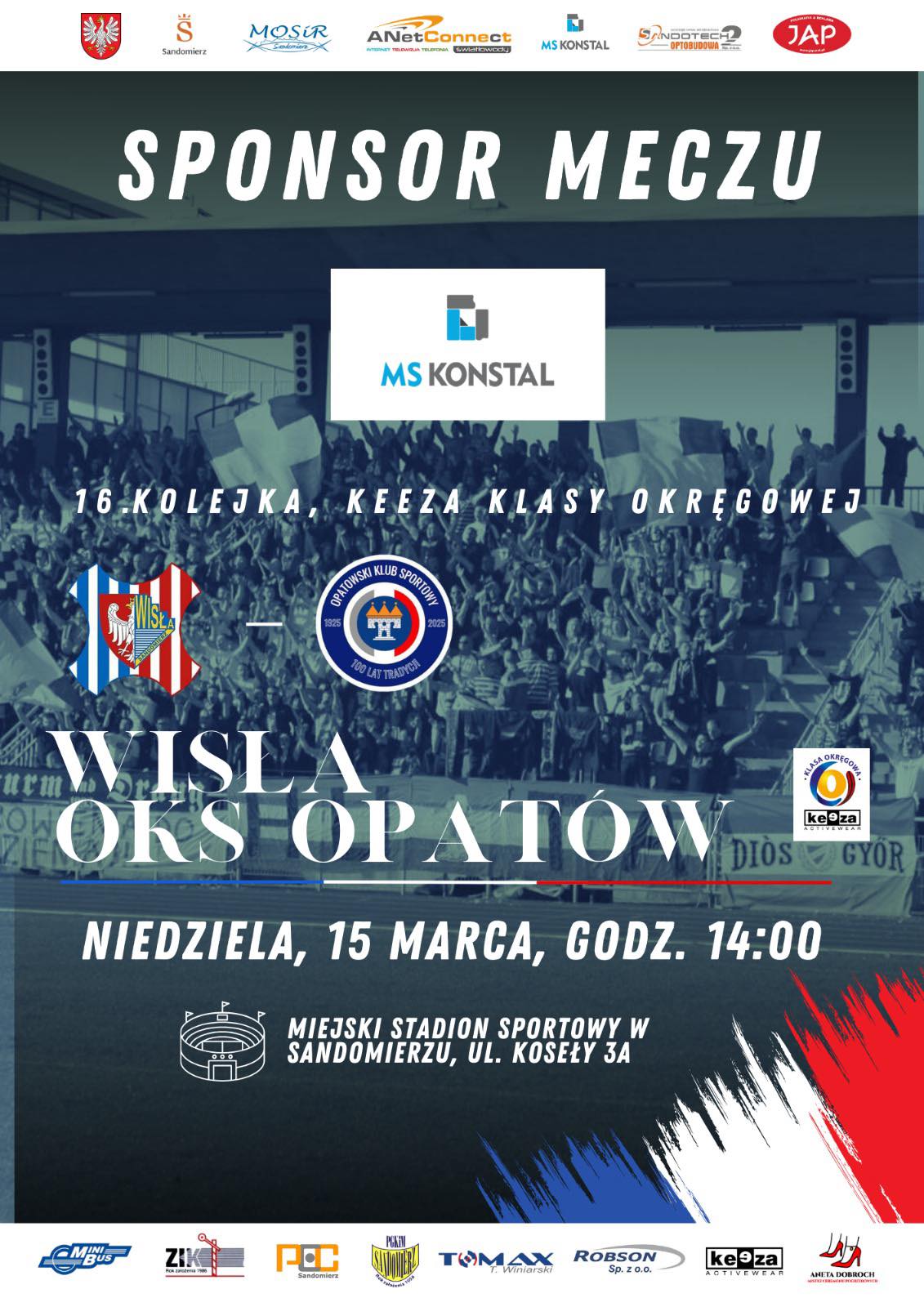 LIVE: Wisła Sandomierz – OKS Opatów. Zapraszamy na transmisję wideo