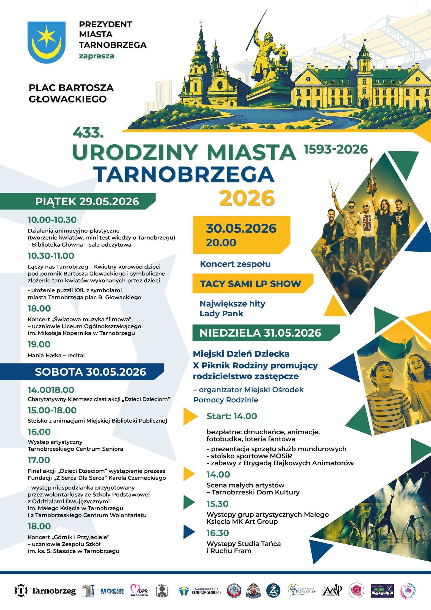 Obchody 433. urodzin Tarnobrzega. Zobacz program