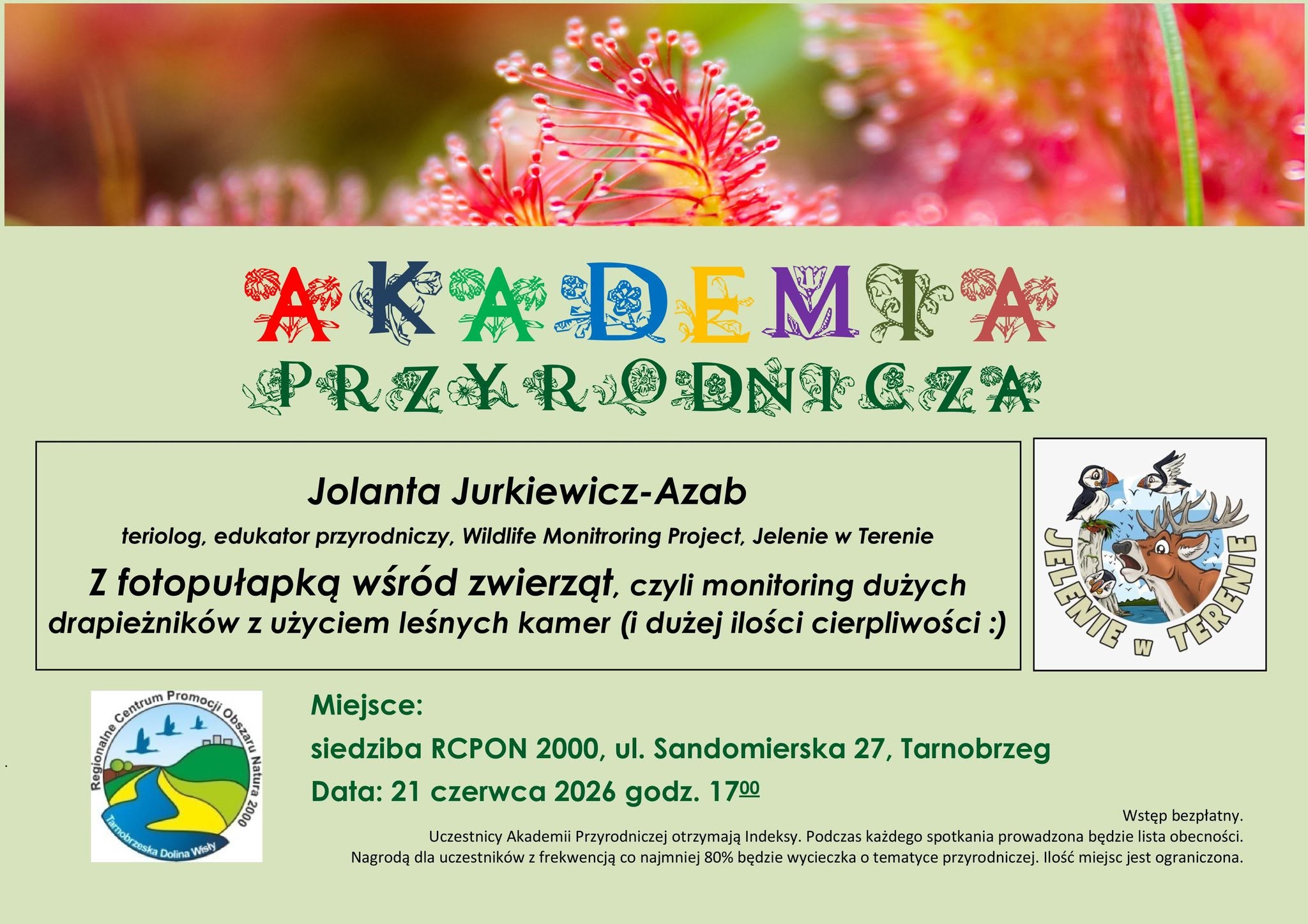 Tajemnice leśnych drapieżników – finałowe spotkanie Akademii Przyrodniczej w niedziele 21. czerwca
